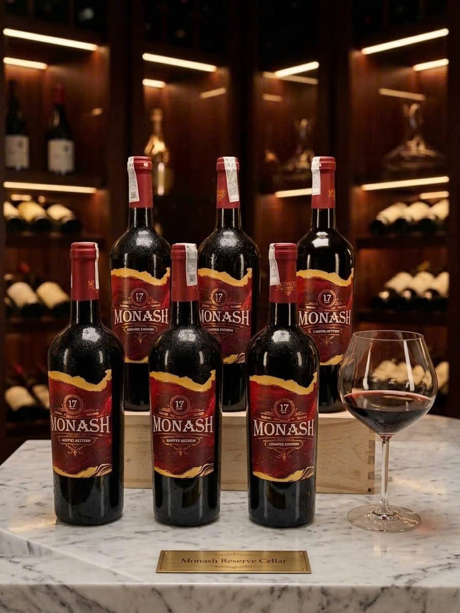 Combo 3 chai rượu vang đỏ Úc Monash Shiraz